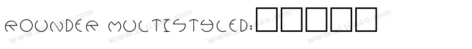 rounder multistyled字体转换